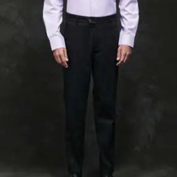 Men Flat Front Relaxed Fit Trousers-image-63