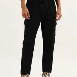 Men Tapered Fit Trousers with Insert Pockets-picture-42