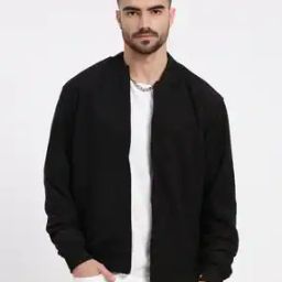 Men Zip-Front Bomber Jacket with Insert Pockets-picture-13