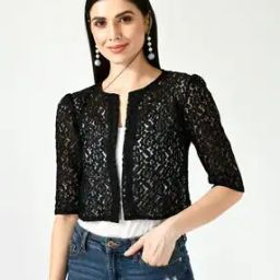 Women Lace Front-Open Shrug-20