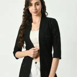 Women Embroidered Front-Open Shrug-26