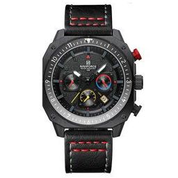 Men NF8057 B-GY-B Chronograph Watch with Tang Buckle-image-3
