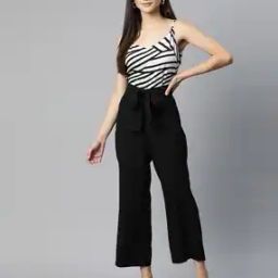 Women Printed Jumpsuit with Waist Tie-Up-picture-34
