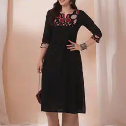 Women Embroidery A-line Kurta-image-67