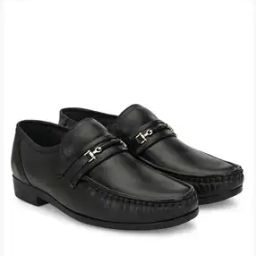 hitz Textured Slip-On Formal Shoes with Metal Accent-picture-19