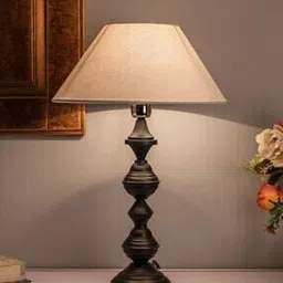 Metal Table Lamp with Cone Shade-image-4