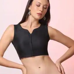 Women Front-Open Blouse with Tie-Up-5