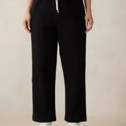 Women Wide Track Pants with Insert Pockets-image-7