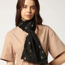 Women Foil Print Scarf-20