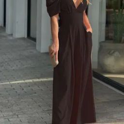 Women Waist Band Jumpsuit with Insert Pocket-43