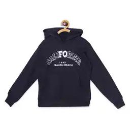 Typographic Print Hoodie with Kangaroo Pocket-image-74