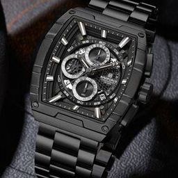 Men NF8066 B B B Chronograph Watch with Push-Button Clasp-2