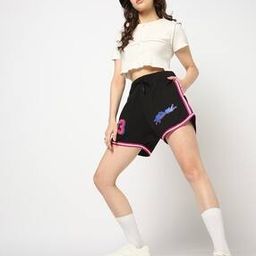 Women Typographic Print Regular Fit Shorts-image-75