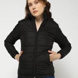 Women Regular Fit Zip-Front Puffer Jacket-image-66