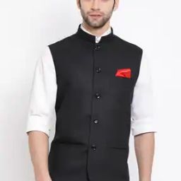 Button-Down Nehru Jacket-image-8