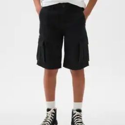 Boys Cargo Shorts with Pocket Styling-picture-39