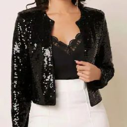 Women Embellished Regular Fit Open-Front Jacket-image-40