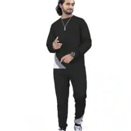 Men Colour-Block T-Shirt & Pants Set-picture-50