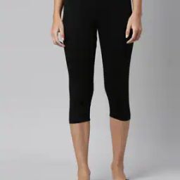 Slim Fit Capris with Elasticated Waist-image-92