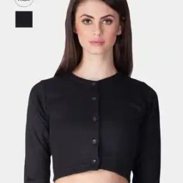 Solid Button Closure Thermal Top-13