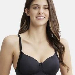 1816 Wirefree Padded Soft Touch Microfiber Nylon Elastane Full Coverage Lace T-Shirt Bra-image-48