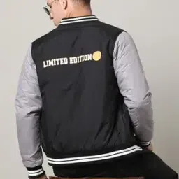 Men Regular Fit Bomber Jacket-17