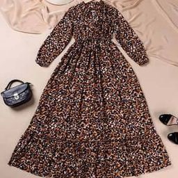 Women Animal Print Fit & Flare Dress-image-75