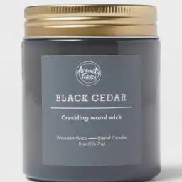 Black Cedar & Green Apple Scented Glass Jar Candle-0