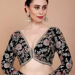 Women Embroidery Back Open Blouse-picture-20