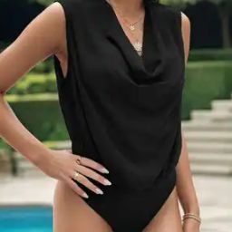Women Cowl-Neck Bodysuit-image-5