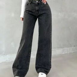 Women Straight Jeans with 5-Pocket Styling-image-24