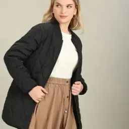 Quilted Jacket with Insert Pockets-image-9
