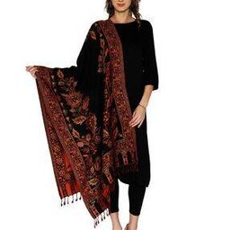 swi stylish Floral Print Stole with Tassels-picture-16