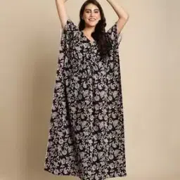 Floral Print V-Neck Kaftan-picture-45