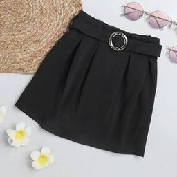 A-Line Skirt with Metal Accent-picture-26