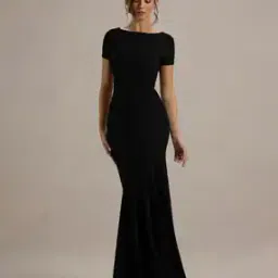 wanquila Women Boat Neck Maxi Bodycon Dress-picture-14