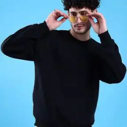 Men Oversized Fit Crew-Neck Sweatshirt-picture-30
