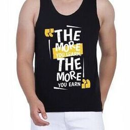 Men Typographic Print Sleeveless Vest-image-95