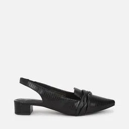 allen solly Women Textured Block-Heeled Sandals with Slingback-picture-25