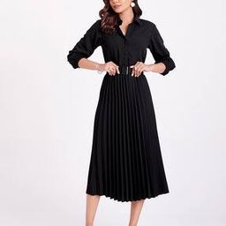 A-Line Dress with Puff Sleeves-image-34