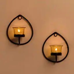 Set of 2 Hand-Painted Wall Candle Stand-picture-48