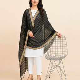 Women Banarasi Silk Checks Dupatta-picture-10