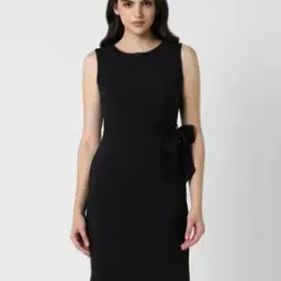 Women Bodycon Dress with Belt-image-23