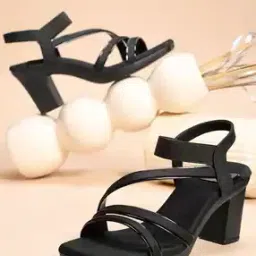 Women Chunky Heeled Sandals with Synthetic Upper-17