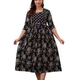 Floral Print Fit & Flare Dress-image-58