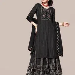 Micro Print Skirt Suit set-image-18