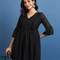Women Embroidered Relaxed Fit Tunic-image-42