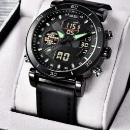 alix Men Round-Shape Watch with Tang Buckle Closure image 1