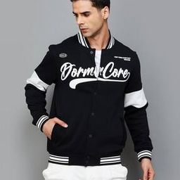 Typographic Print Sweatshirt with Kangaroo Pockets-image-46