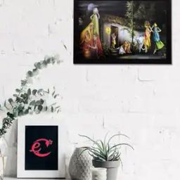 Graphic Pattern Village Lady Group Art Painting-49